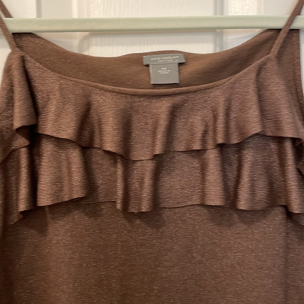 AnnTaylor Ruffle Shell/Camisole - Picture 2 of 5